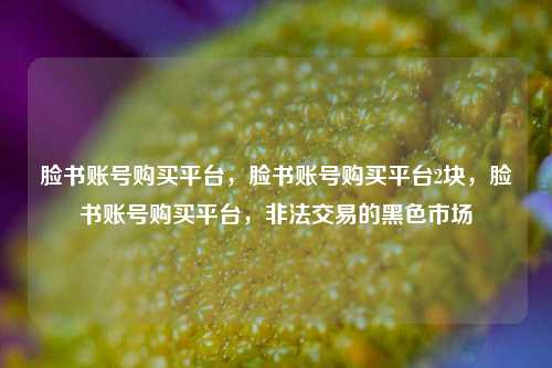脸书账号购买平台，脸书账号购买平台2块，脸书账号购买平台，非法交易的黑色市场