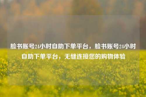 脸书账号24小时自助下单平台，脸书账号24小时自助下单平台，无缝连接您的购物体验