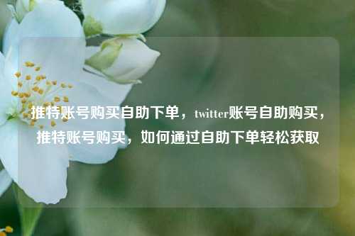 推特账号购买自助下单，twitter账号自助购买，推特账号购买，如何通过自助下单轻松获取