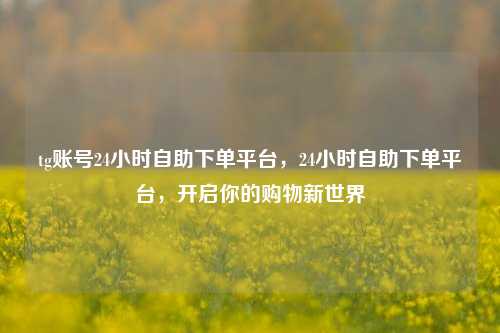 tg账号24小时自助下单平台，24小时自助下单平台，开启你的购物新世界