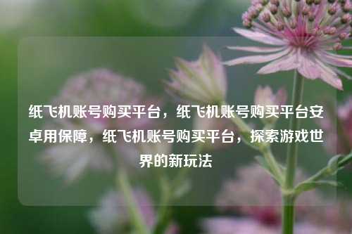纸飞机账号购买平台，纸飞机账号购买平台安卓用保障，纸飞机账号购买平台，探索游戏世界的新玩法