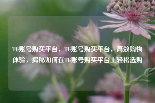 TG账号购买平台	，TG账号购买平台，高效购物体验，揭秘如何在TG账号购买平台上轻松选购  第1张