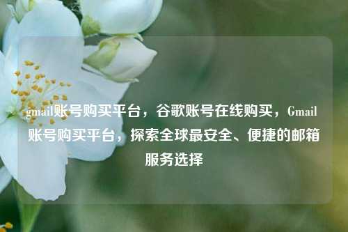 gmail账号购买平台，谷歌账号在线购买，Gmail 账号购买平台，探索全球最安全、便捷的邮箱服务选择