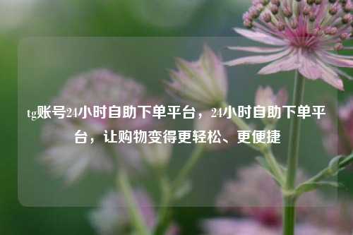 tg账号24小时自助下单平台，24小时自助下单平台，让购物变得更轻松、更便捷