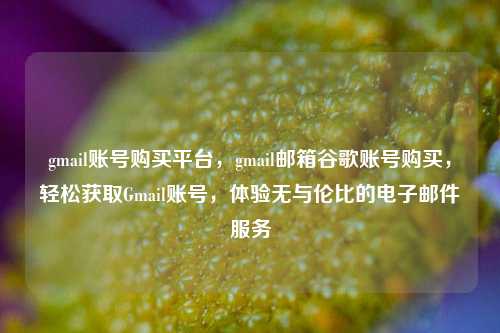 gmail账号购买平台，gmail邮箱谷歌账号购买，轻松获取Gmail账号，体验无与伦比的电子邮件服务