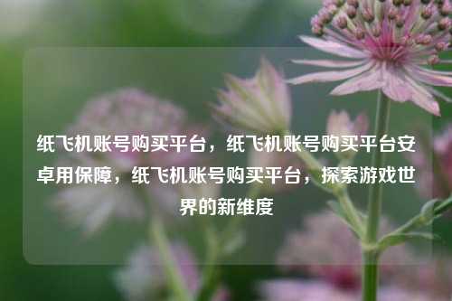 纸飞机账号购买平台，纸飞机账号购买平台安卓用保障，纸飞机账号购买平台，探索游戏世界的新维度