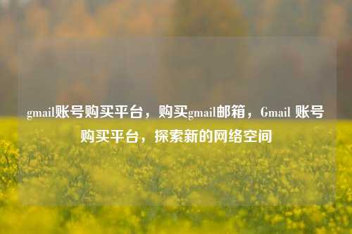 gmail账号购买平台，购买gmail邮箱，Gmail 账号购买平台，探索新的网络空间