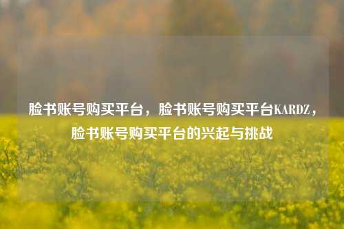 脸书账号购买平台，脸书账号购买平台KARDZ，脸书账号购买平台的兴起与挑战